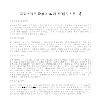 자기소개서 작성사례[포스코-3]